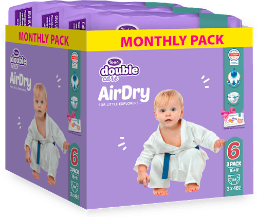 Plenice Air Dry 6 (16+ kg), mesečno pakiranje Violeta