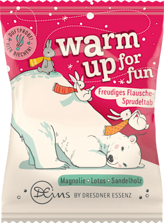 Badezusatz Sprudeltab warm up for fun  DEins