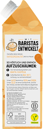 Hafer-Sojadrink Barista Vanille Geschmack alpro