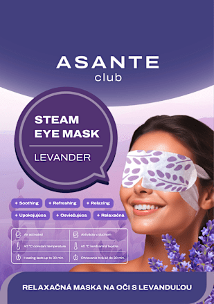 Relaxačná textilná maska na oči Steam Eye levander ASANTE