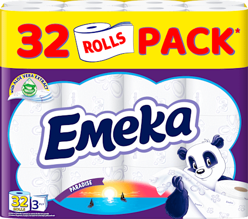 Тоалетна хартия Paradise, 3 пласта Emeka