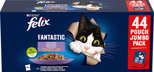 Házias Válogatás nedves macskaeledel 44x85g Felix