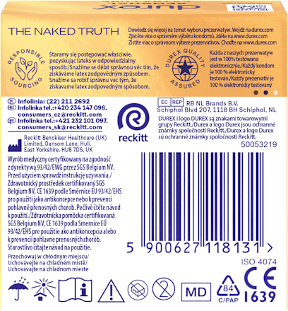 Prezerwatywy Sensual Extra Lube Durex