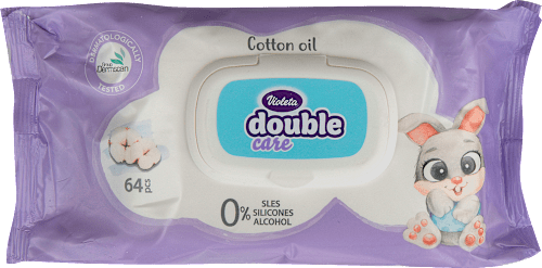 double care Cotton oil vlažne maramice za bebe Violeta