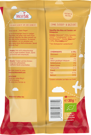 Kindersnack Pizza-Flieger Tomate, Käse & Mais ab 12 Monaten FruchtBar