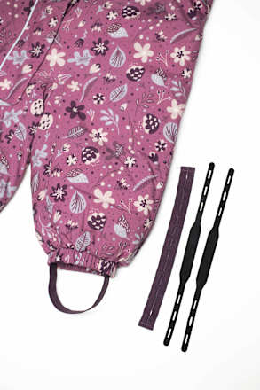 Schneeanzug mit Blumen-Muster, rosa, Gr. 74/80 Dimo