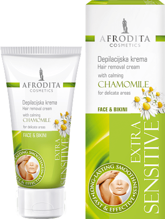 Krema za depilaciju za lice i bikini zonu Extra Sensitive AFRODITA