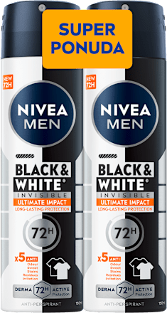 Dezodorans u spreju Black & White Ultimate Impact, duo pakiranje, 2 x 150 ml NIVEA MEN