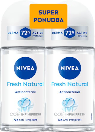 Roll-on deodorant Fresh Natural – super ponudba, 2 × 50 ml NIVEA