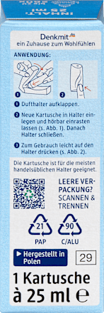 Lufterfrischer Minispray Nachfüllpack Ocean Fresh Denkmit