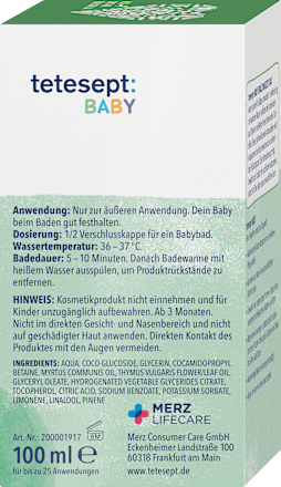 Baby Erkältungszeit Bad mit Thymian & Myrte tetesept