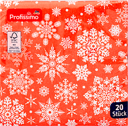 Salvete - motiv snežne pahulje; 33*33 cm Profissimo