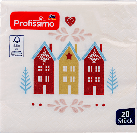 Papierové servítky s motívom Domčeky Profissimo
