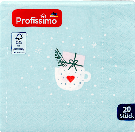 Troslojne salvete, motiv: Božićno pismo, 25x25cm Profissimo