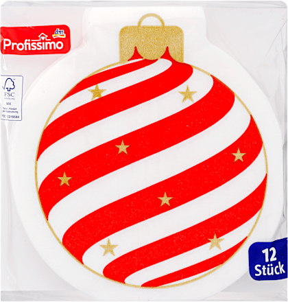 Jednoslojne salvete u obliku kugle, 33x33cm Profissimo