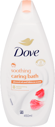 Krémhabfürdő Soothing Caring Bath mandula és hibiszkusz illattal Dove