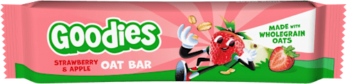 ovesná tyčinka s příchutí jahody a jablka Goodies