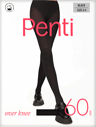 Чорапогащник over knee, 60 DEN, черен, размер 3/4 Penti