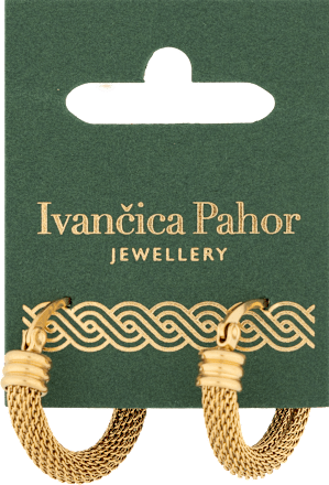 Naušnice od nehrđajućeg čelika – okrugle, zlatne Ivančica Pahor