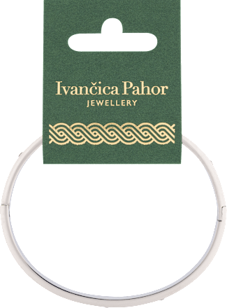 Narukvica od nehrđajućeg čelika – srebrna, cirkoni Ivančica Pahor