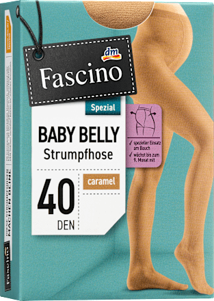 Schwangerschafts-Strumpfhose caramel Gr. 42/44, 40 DEN Fascino