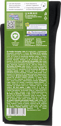 Socken mit Bio-Baumwolle schwarz Gr. 39-42 Fascino