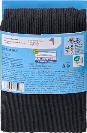 Leggings in Ripp-Optik schwarz Gr. 46/48 Fascino