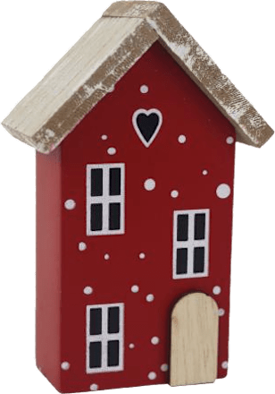 dekorace domek červený malý MOREX