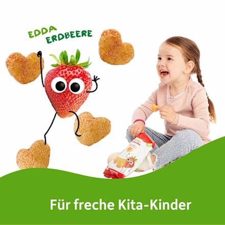 Kindersnack Knusper-Herzchen Banane & Erdbeere, ab 1 Jahr  Freche Freunde
