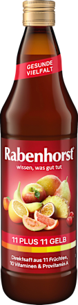 Direktsaft, 11 Plus 11 Gelb, 11 Früchten, 10 Vitaminen & Provitamin A Rabenhorst