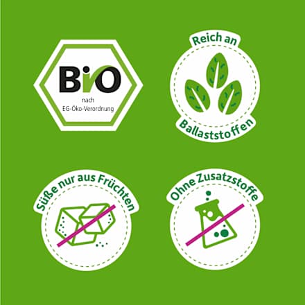 Fruchtriegel mit Getreide Pfirsich, Birne, Pflaume & schwarze Johannisbeere ab 3 Jahren, (4x23 g) Freche Freunde