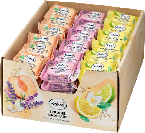 koupelová tableta Wellness, různé druhy Balea