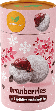 Geschenkset Weihnachten Kakao-Mandeln oder Cranberries Seeberger