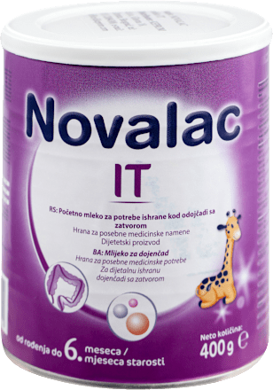 Početno mleko za potrebe ishrane kod odojčadi sa zatvorom, od rođenja do 6. meseca starosti Novalac