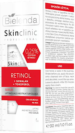 Serum Liftingująco-Restrukturyzujące Skinclinic Professional Bielenda
