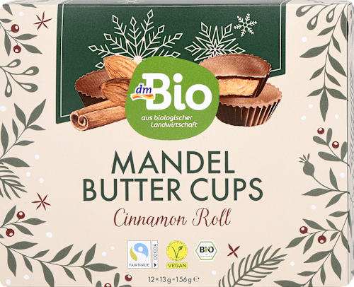 Pralinky s mandľovo-škoricovou náplňou Mandel Butter Cups dmBio