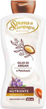 Bagnodoccia crema nutriente con olio di argan e patchouli Spuma di Sciampagna