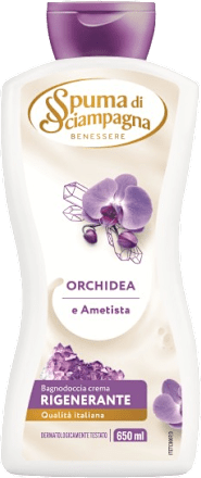 Bagnodoccia crema rigenerante con ametista e orchidea Spuma di Sciampagna