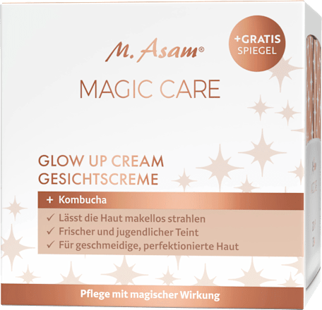 Gesichtscreme Glow Up Cream + Pocket Mirror Set Sparkling Stars M. Asam