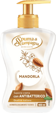 Sapone liquido idratante con latte di mandorla e burro di karité Spuma di Sciampagna