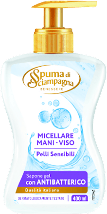Sapone liquido mani e viso acqua micellare Spuma di Sciampagna