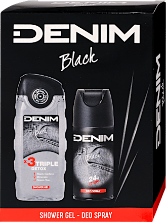 Black férfi tusfürdő és deo spray ajándékcsomag Denim