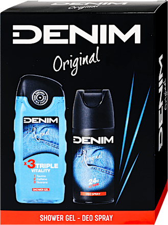 Original férfi tusfürdő és deo spray ajándékcsomag Denim