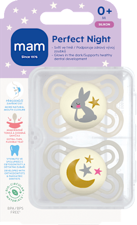 dudlík Perfect night 0+m, béžová/šedá mam