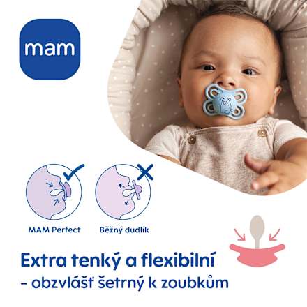 dudlík Perfect night 0+m, béžová/šedá mam