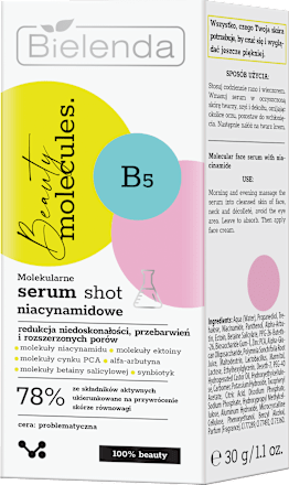 Molekularne serum shot niacynamidowe Beauty molecules Bielenda
