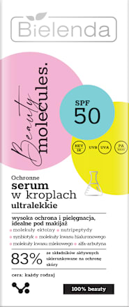 Ochronne serum w kroplach ultralekkie SPF50 Beauty molecules Bielenda