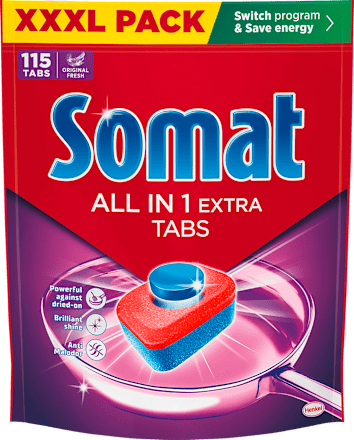 ALL IN 1 EXTRA tablete za mašinsko pranje posuđa Somat
