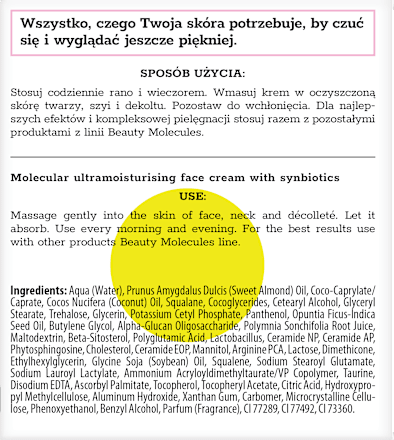 Molekularny krem ultranawilżający synbiotyczny Beauty molecules Bielenda