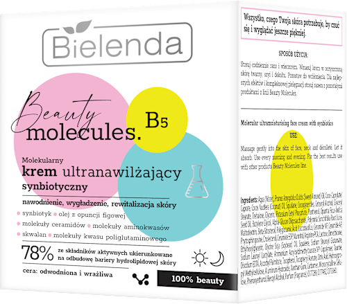 Molekularny krem ultranawilżający synbiotyczny Beauty molecules Bielenda